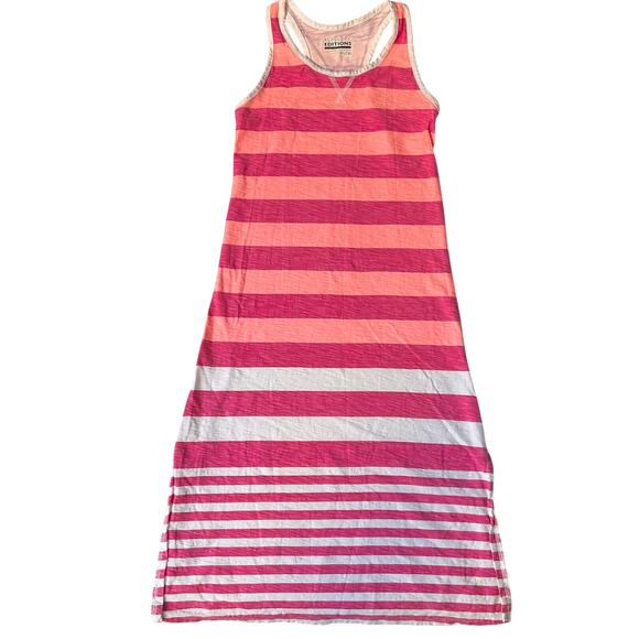Basic Edition Big Girl Maxi Dress size M (7/8) Sleeveless Slit Side Stretch Pink - Picture 1 of 7